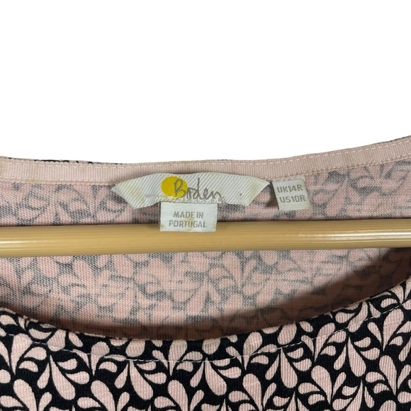 Boden Women’s Florrie Jersey Floral Dress in Dusty Pink/Black Size 10 - Picture 9 of 13